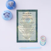 Artful Detail Peacock Feather Program Flyer (Enkel)