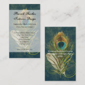 Artful Detail Peacock-Visitekaartjes Visitekaartje (Voorkant / Achterkant)