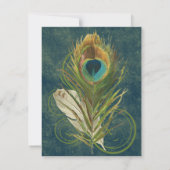 Artful Detail Peacock Wedding Save the Date (Achterkant)