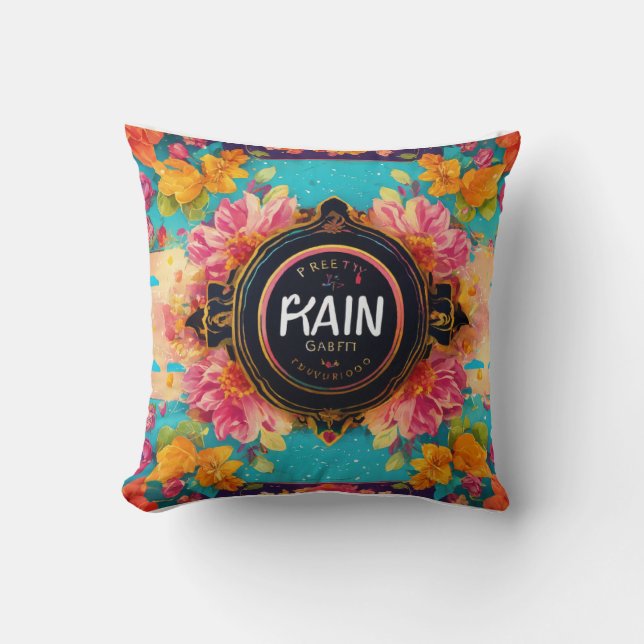 Artful Elegance: Modern print kussen (Voorkant)