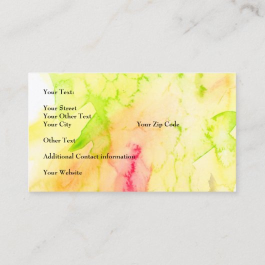 Artful Floral Bearded Iris Visitekaartje (Achterkant)