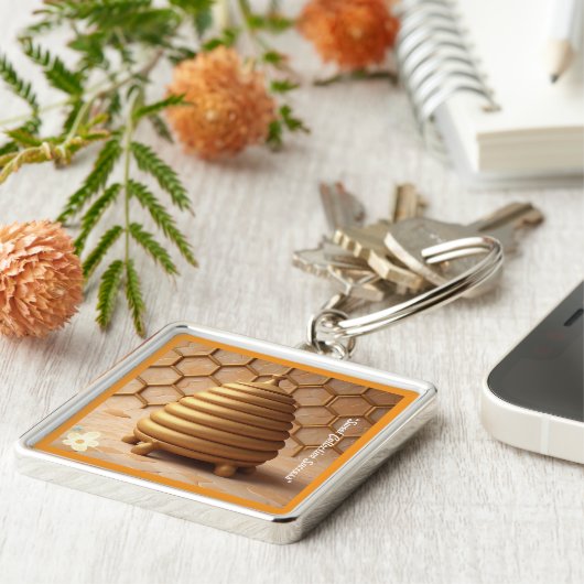 "Artful Golden Hive" Sleutelhanger (Zijkant)
