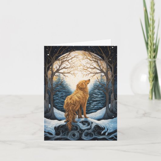 Artful Gouden Kerstmis Kaart (Voorkant)