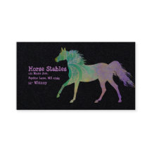 Artful Horse in Paarse op zwarte achtergrond