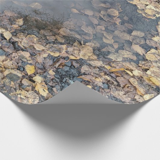 Artful Leafy Herfst Reflection Kitchen Towel Cadeaupapier (Hoek)