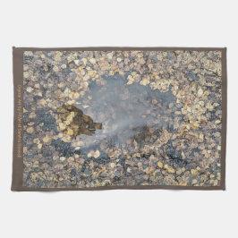 Artful Leafy Herfst Reflection Theedoek