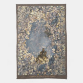 Artful Leafy Herfst Reflection Theedoek (Verticaal)