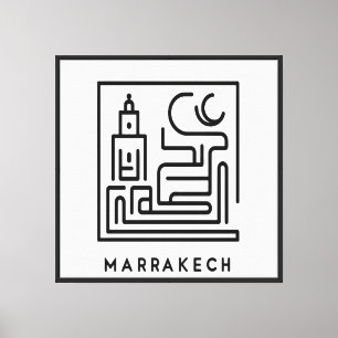 Artful Marrakech: De Ziel van Marokko 1 Canvas Afdruk