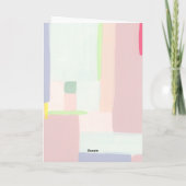 Artful Pastel Merry Kerstfeestdag groet Feestdagen Kaart (Achterkant)