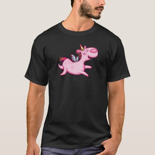 Artful Pink Unicorn T-shirt (Voorkant)