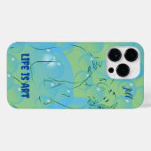 Artful trendy paar geluk iPhone hoesje (Achterkant horizontaal)