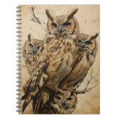 Artful Uilen  Notitieboek (Voorkant)