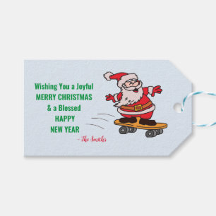 Artful Vrolijk Kerstfeest Gelukkig Nieuwjaar Cadeaulabel