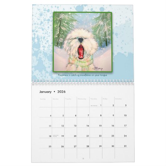 Artful Westie calendar by Deborah Borgo Kalender (Jan 2026)