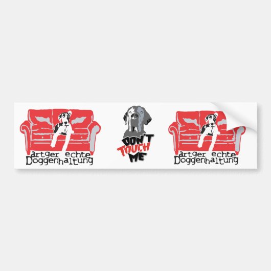 Artgerechte Doggenhaltung Bumpersticker (Voorkant)