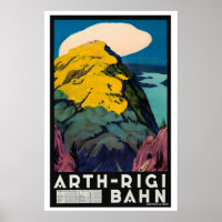 Arth Rigi-spoorweg Zwitserland Vintage Reizen