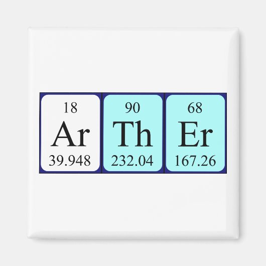 Arther periodiek lijstnaam magneet (Voorkant)
