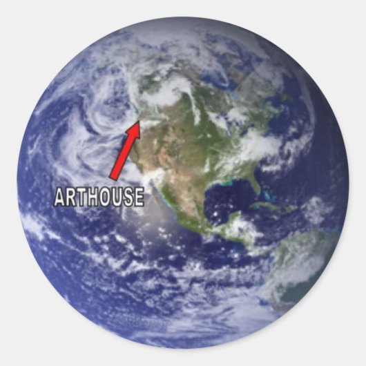 ARTHOUSE (U bent hier) Ronde Sticker (Voorkant)