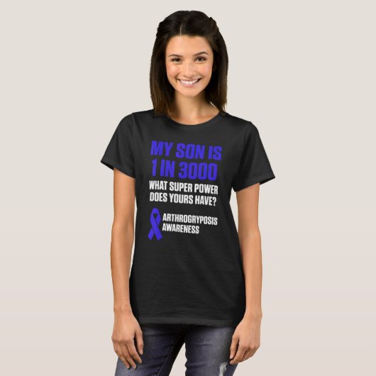 Arthrogryposis Awareness Son Warrior Survivor 4 T-shirt (Voorkant volledig)