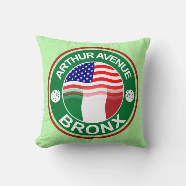 Arthur Ave Bronx American Cushion Kussen (Voorkant)