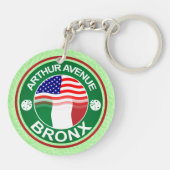 Arthur Ave Bronx American Keyringen Sleutelhanger (Achterkant)