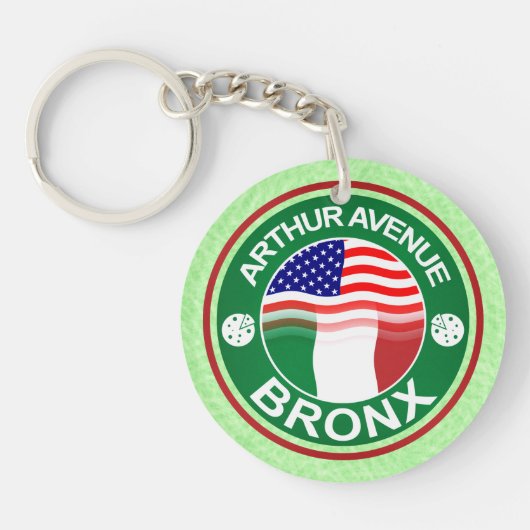 Arthur Ave Bronx American Keyringen Sleutelhanger (Voorkant)