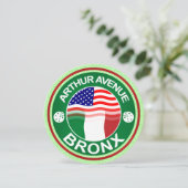 Arthur Ave Bronx Italiaans Amerikaans Uitnodiginge Kaart (Staand voorkant)