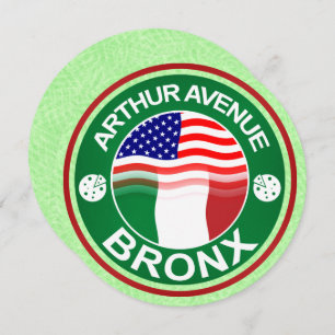 Arthur Ave Bronx Italiaans Amerikaans Uitnodiginge Kaart