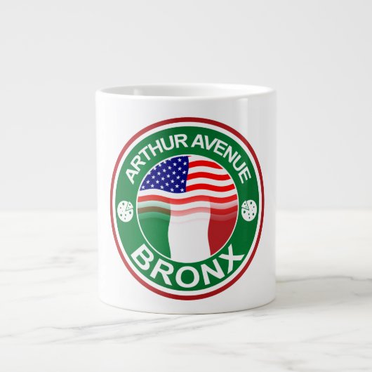 Arthur Ave Bronx Italiaans Grote Koffiekop (Voorkant)