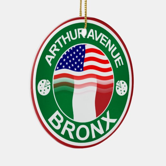 Arthur Ave Bronx Italiaans Keramisch Ornament (Rechts)