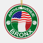 Arthur Ave Bronx Italiaans Keramisch Ornament (Voorkant)