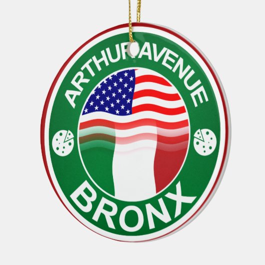 Arthur Ave Bronx Italiaans Keramisch Ornament (Links)