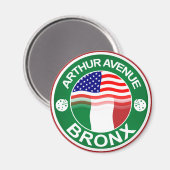 Arthur Ave Bronx Italiaans Magneet (Voorkant / Achterkant)