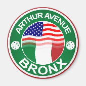 Arthur Ave Bronx Italiaans Magneet (Voorkant)