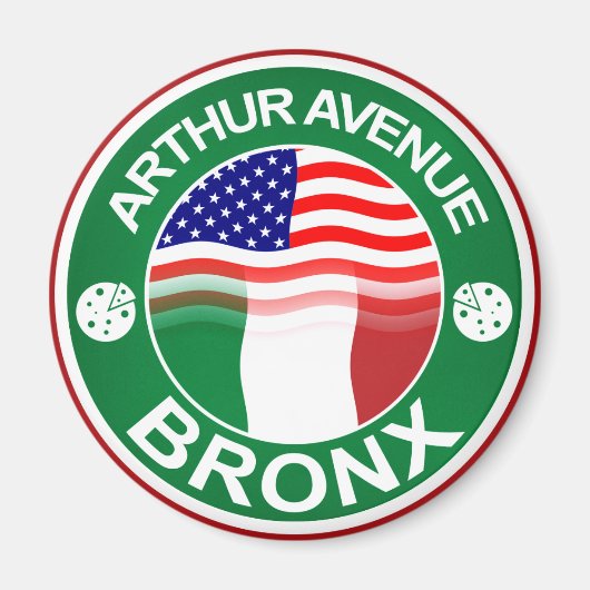 Arthur Ave Bronx Italiaans Magneet (Voorkant)