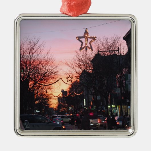 Arthur Ave. kerstavond Metalen Ornament (Voorkant)