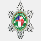 Arthur Avenue Bronx Italiaans kerstversieringsorna Tin Sneeuwvlok Ornament (Rechts)