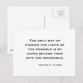 Arthur C Clarke Quote Briefkaart (Voorkant / Achterkant)