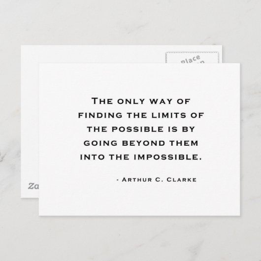 Arthur C Clarke Quote Briefkaart (Voorkant / Achterkant)