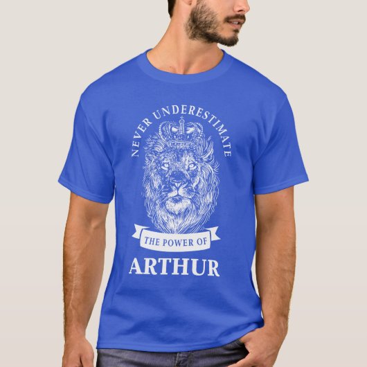 Arthur Cadeau Nom Lion drôle T-shirt (Voorkant)