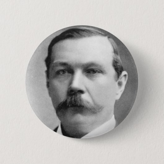 Arthur Conan Doyle Foto Ronde Button 5,7 Cm (Voorkant)