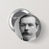 Arthur Conan Doyle Foto Ronde Button 5,7 Cm (Voorkant /achterkant)