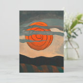 Arthur Dove schilderij, Red Sun, Kaart (Staand voorkant)