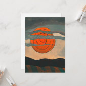 Arthur Dove schilderij, Red Sun, Kaart (Voorkant / Achterkant in situ)