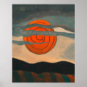 Arthur Dove schilderij, Red Sun, Poster (Voorkant)