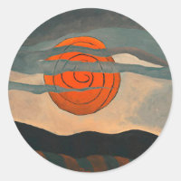 Arthur Dove schilderij, Red Sun,