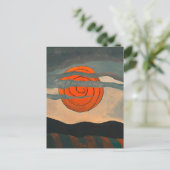 Arthur Dove schilderij, Rode Zon, Briefkaart (Staand voorkant)