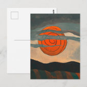 Arthur Dove schilderij, Rode Zon, Briefkaart (Voorkant / Achterkant)
