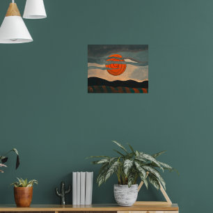 Arthur Dove schilderij, Rode Zon, Poster