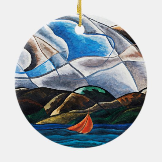 Arthur Dove, Wolken en Water Keramisch Ornament (Achterkant)